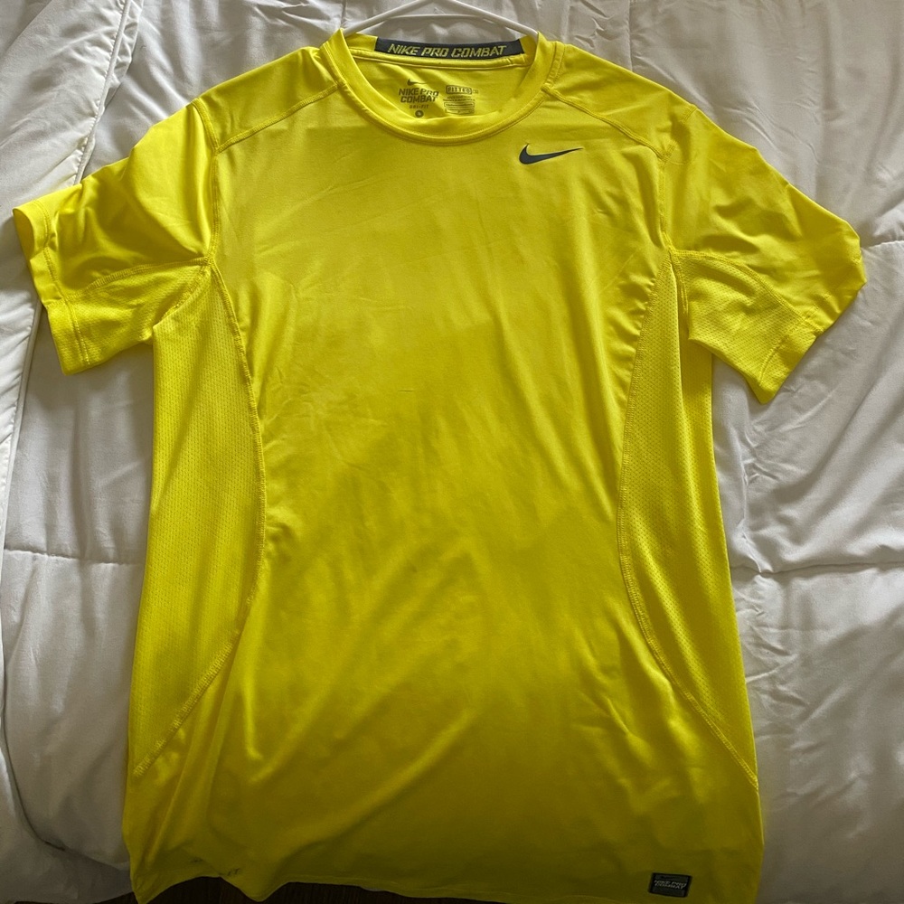 Nike Pro Combat Yellow shirt